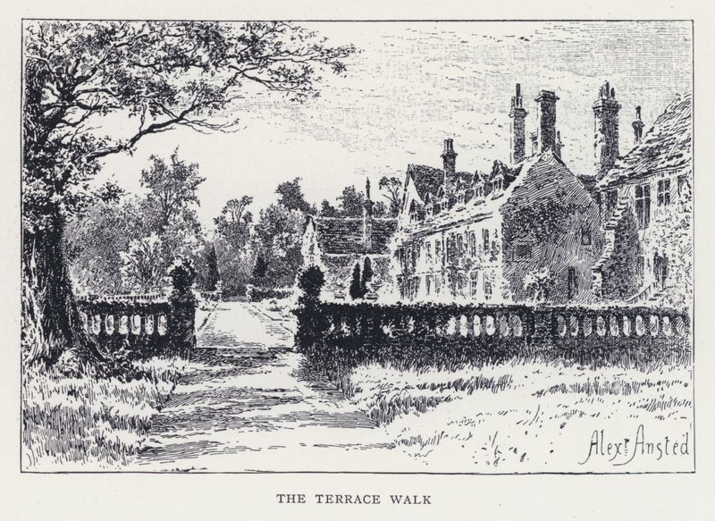 De terraswandeling (gravure) door William Alexander Ansted