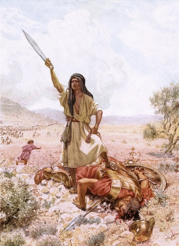 David en Goliath door William Brassey Hole