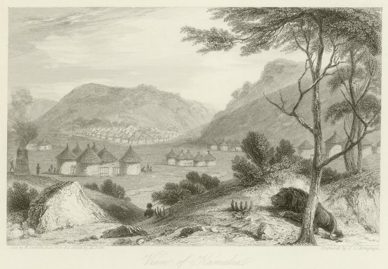 Uitzicht op Kamalia door William Daniell