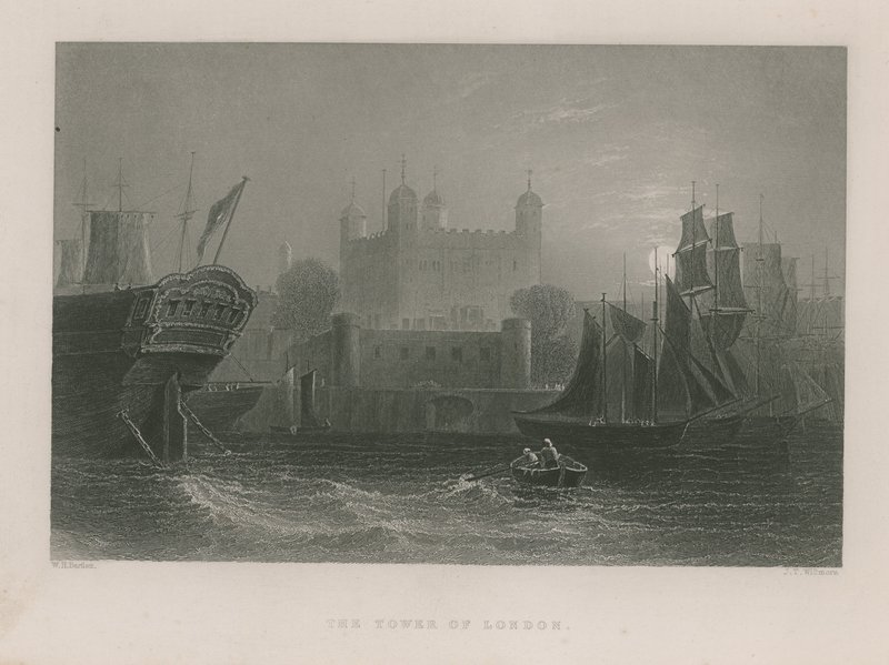 De Tower of London door William H. Bartlett