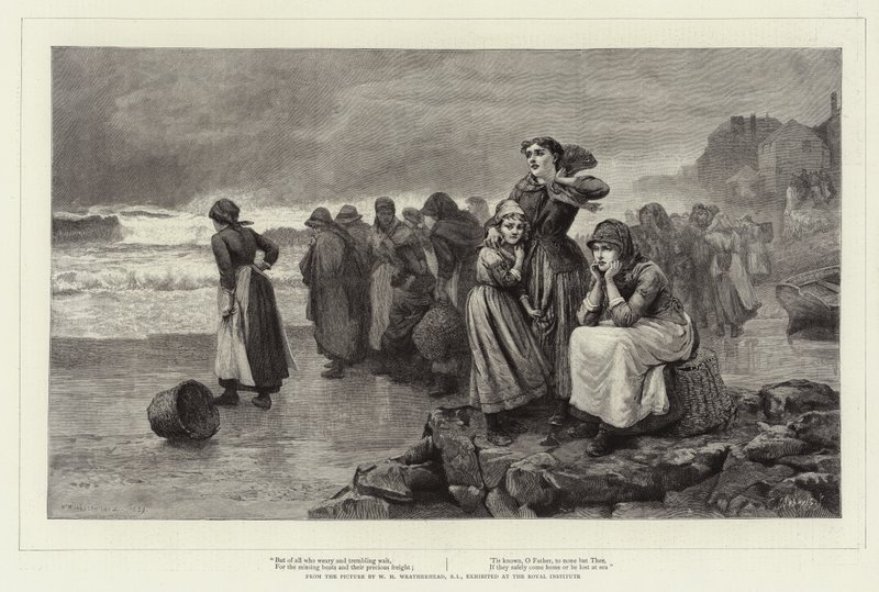 Vrouwen wachten door William Harris Weatherhead
