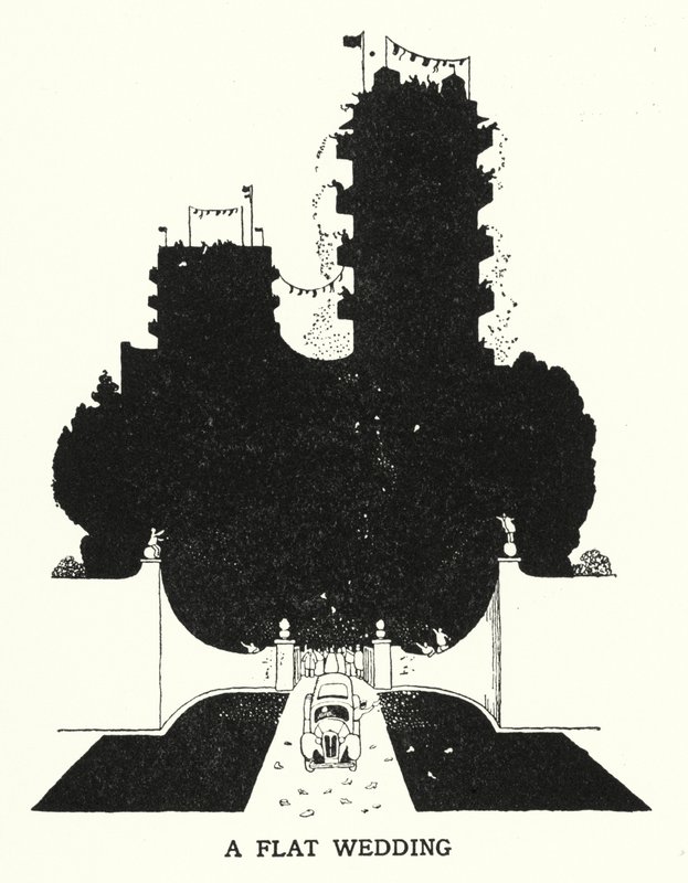 Een platte bruiloft door William Heath Robinson