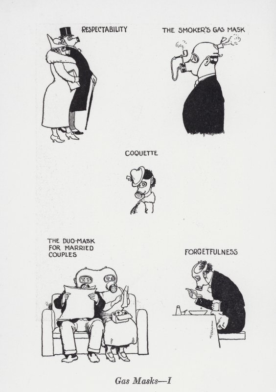 Gasmaskers - I door William Heath Robinson