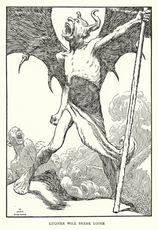 Lucifer zal losbreken door William Heath Robinson