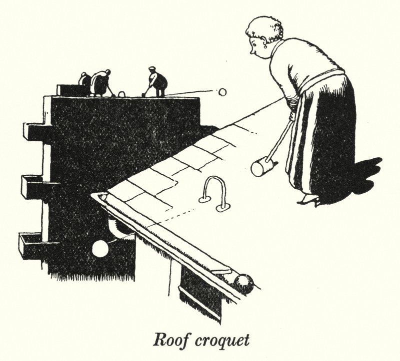 Dak croquet door William Heath Robinson