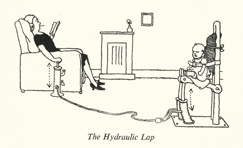 De Hydraulische Schoot (litho) door William Heath Robinson