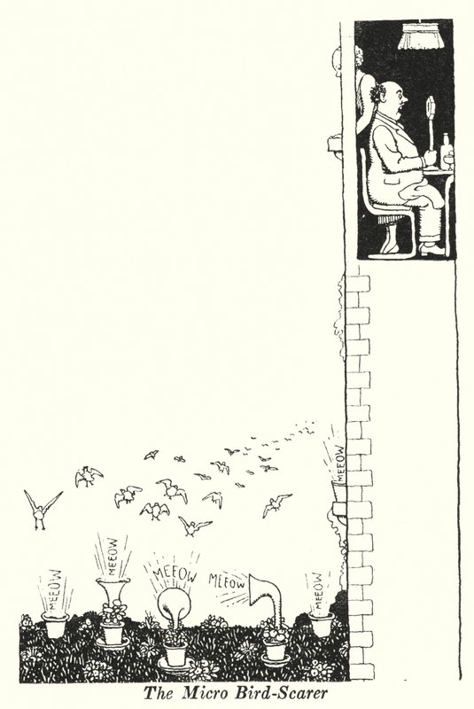 De micro-vogelverschrikker door William Heath Robinson