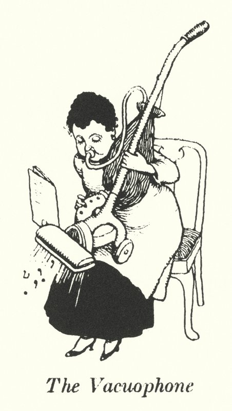 De Vacuophone (litho) door William Heath Robinson