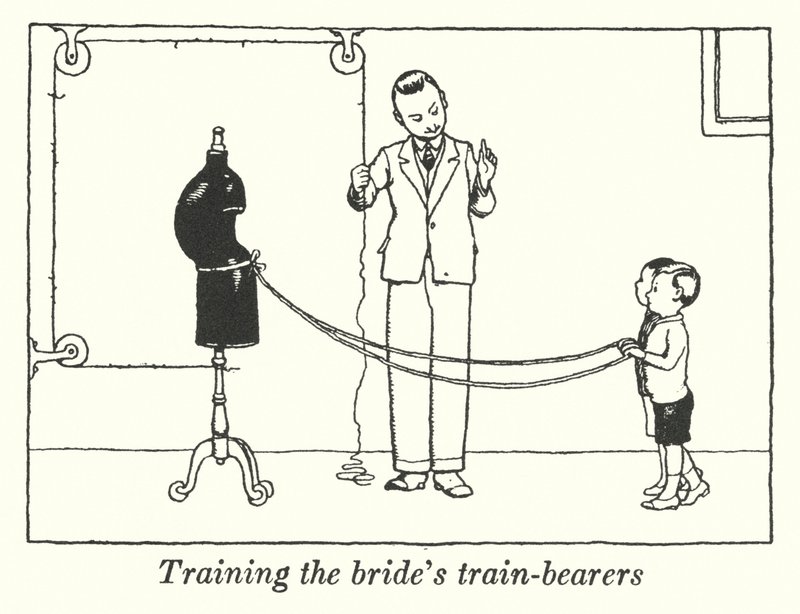 De bruidstrainers trainen door William Heath Robinson