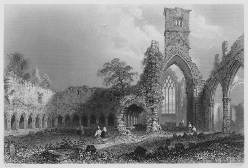 Abdij van Sligo door William Henry (after) Bartlett