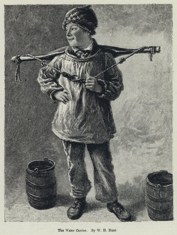 De Waterdrager door William Henry (after) Hunt