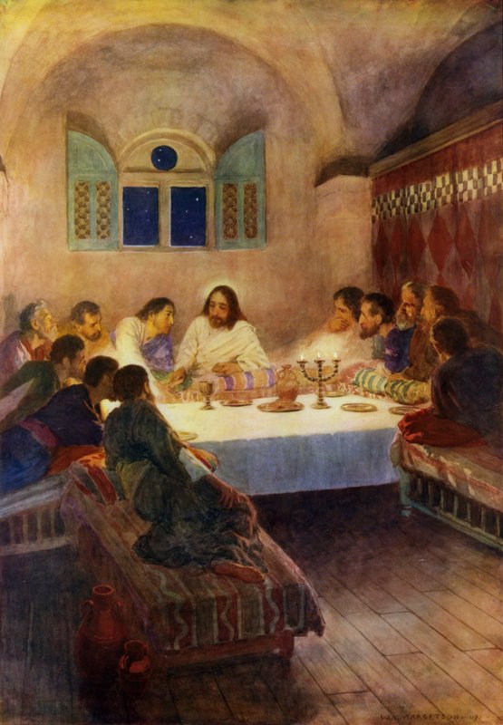 Het Laatste Avondmaal door William Henry (after) Margetson