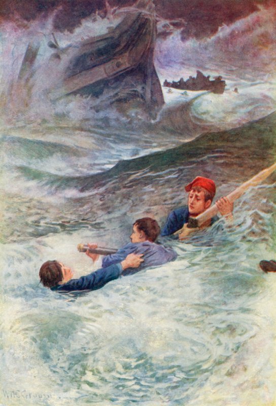 Worstelen in de wilde zee door William Henry Charles Groome