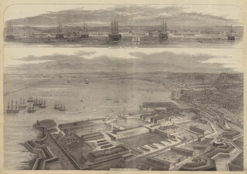 Schetsen van Cherbourg door William Henry Prior
