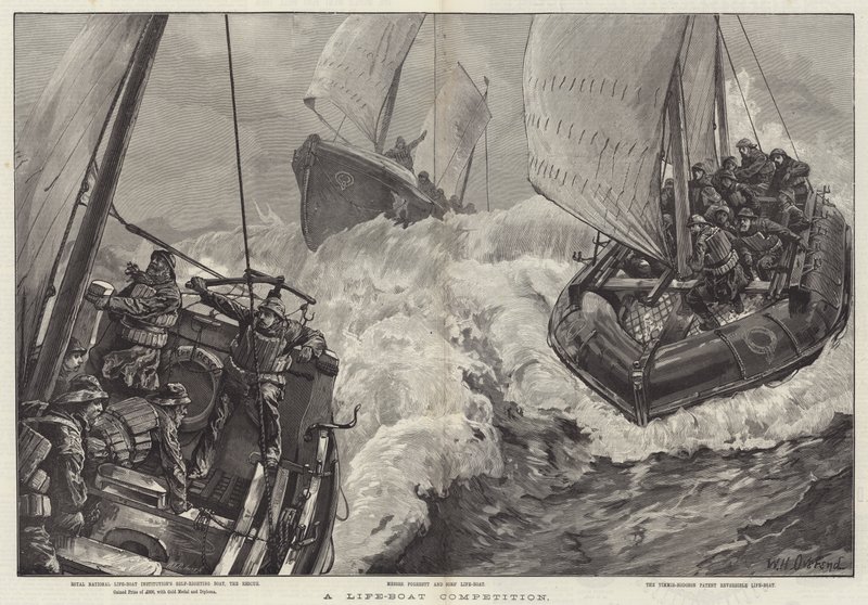 Een Reddingsbootwedstrijd door William Heysham Overend