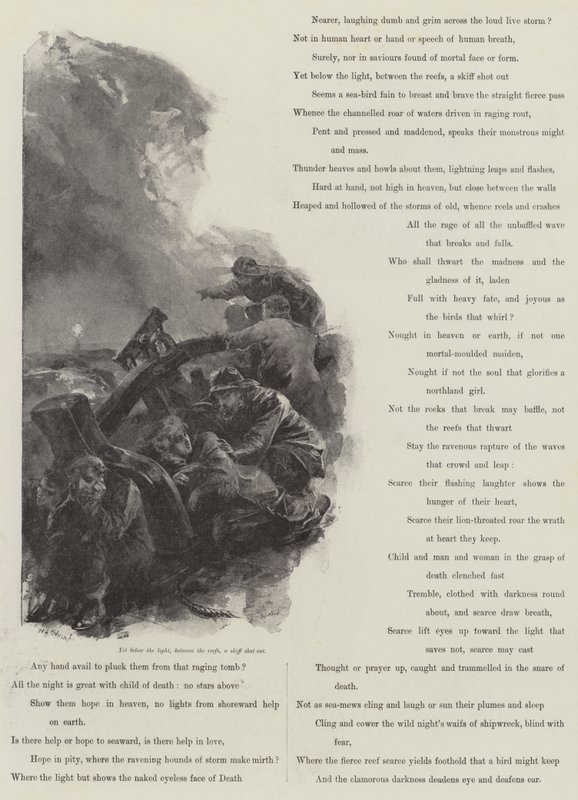 Grace Darling, door A C Swinburne door William Heysham Overend