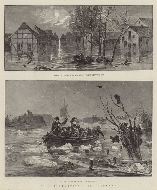 De Overstromingen in Duitsland door William Heysham Overend