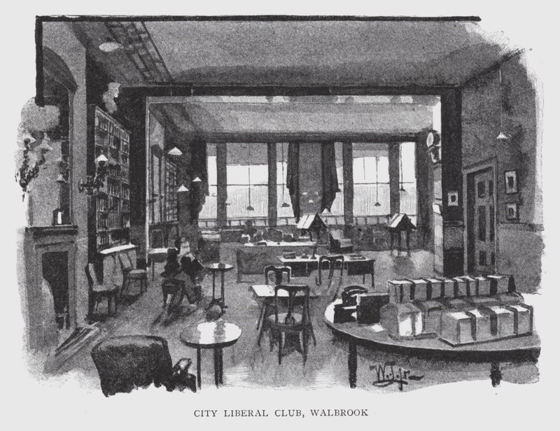City Liberal Club, Walbrook door William Luker