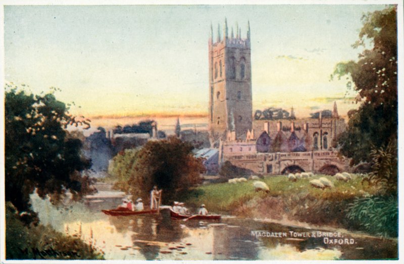 Magdalen Toren en Brug door William Matthison