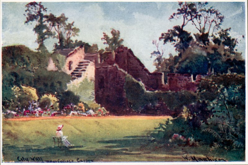 Stadswal van Oxford, Nieuwe College Tuin door William Matthison