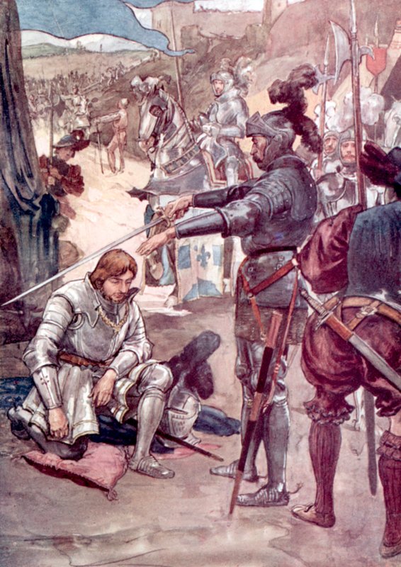 Koning Frans I en Ridder Bayard door William after Rainey