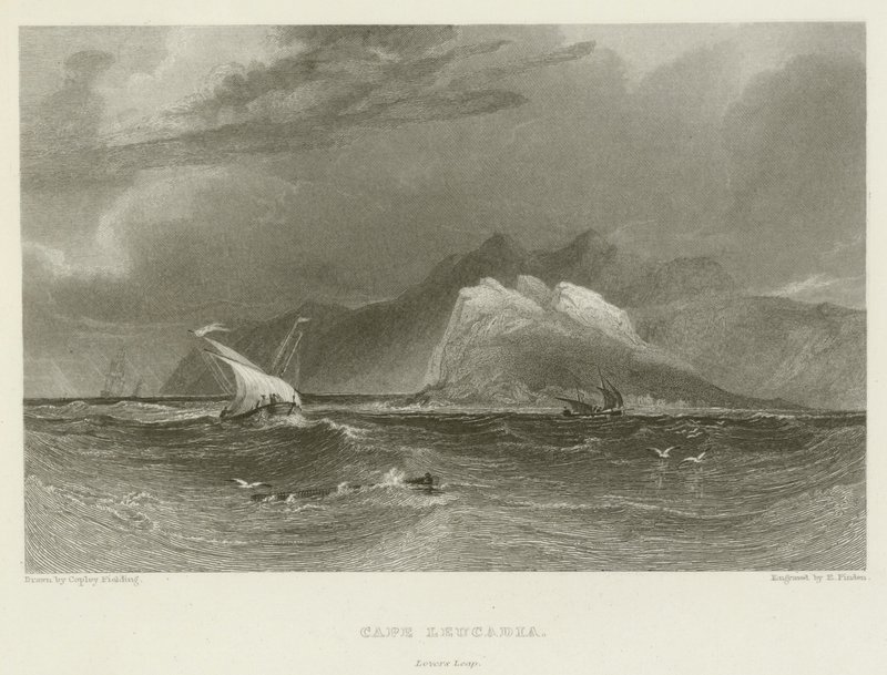Kaap Leucadia, sprong van geliefden door after A.V. Copley Fielding