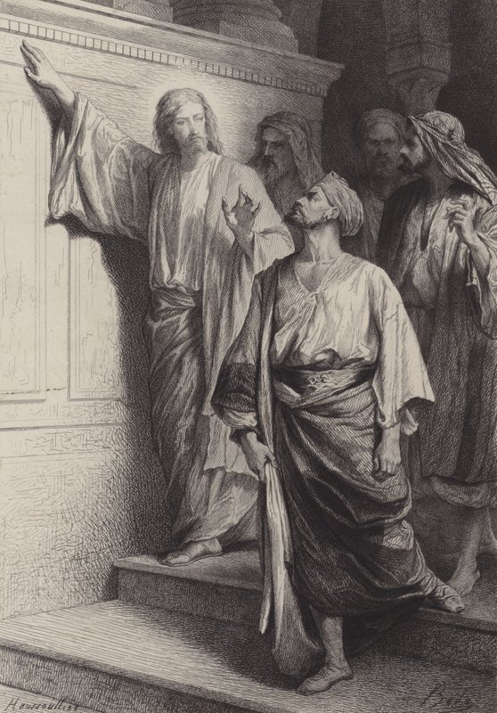 De roeping van Sint-Mattheüs door after Albert Robida