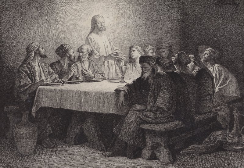 Het Laatste Avondmaal door after Albert Robida