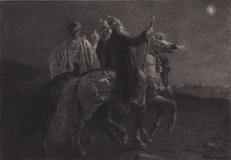 De wijzen uit het oosten door after Albert Robida