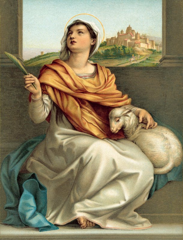 St. Agnes door Andrea del (after) Sarto