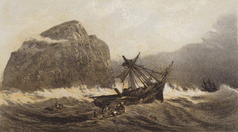 De Bass Rock door after C. Stanfield