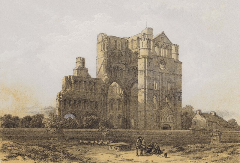 Abdij van Kelso door after David Roberts