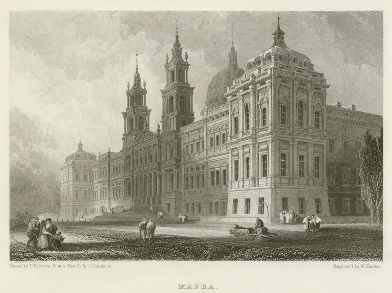 Mafra door after David Roberts