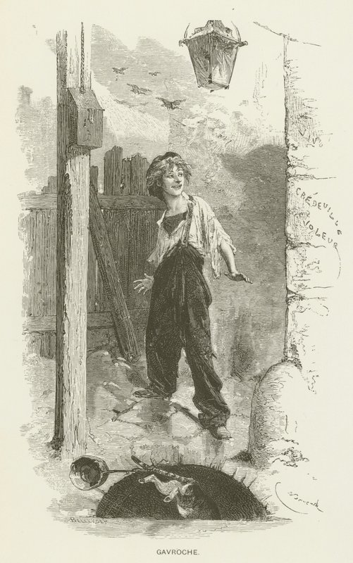 Gavroche door after Emile Antoine Bayard