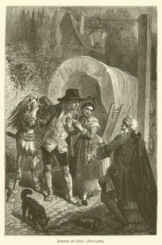 Jeannot en Colin, Voltaire door after Emile Antoine Bayard