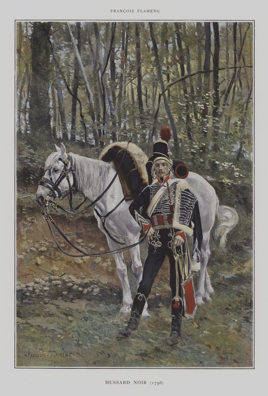 Zwarte Huzaren (1796) door after Francois Flameng