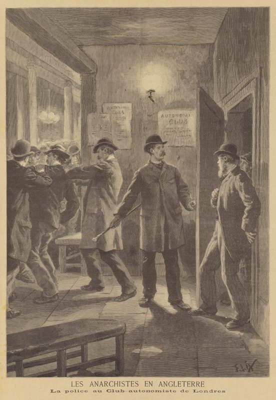 Anarchisten in Engeland door after Frederic Theodore Lix