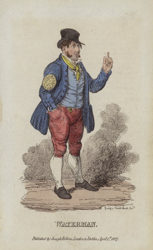 Waterman door after George Cruikshank