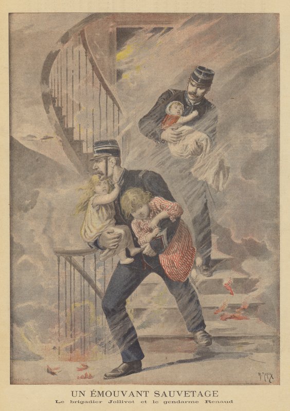 Een ontroerende redding door after Henri Meyer