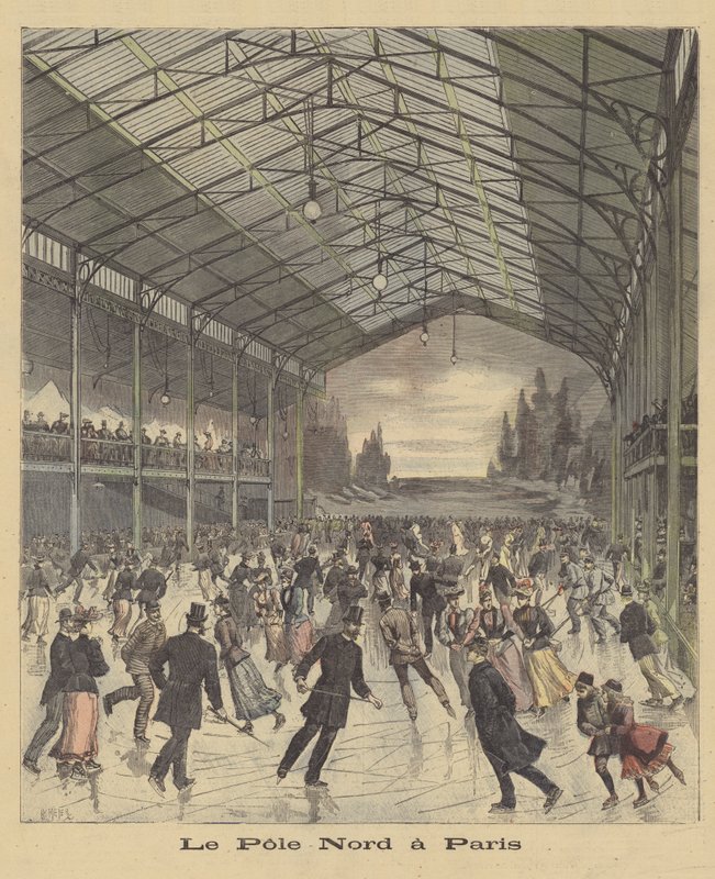 Schaatsbaan in Parijs door after Henri Meyer