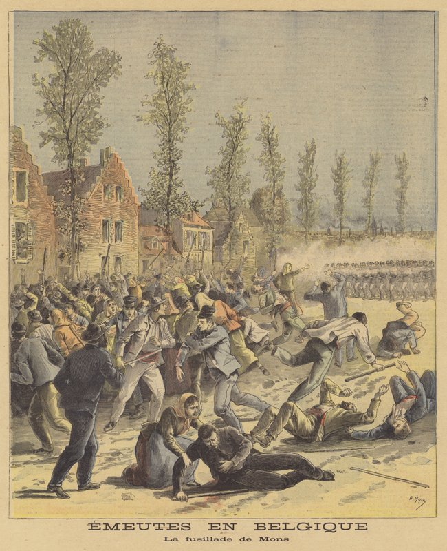 Oproer in België door after Henri Meyer