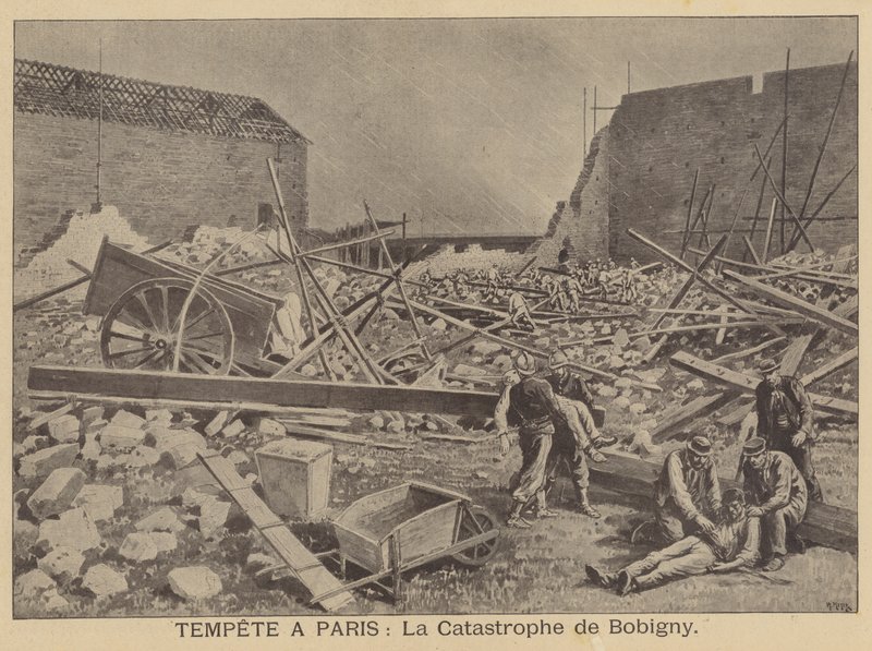 Stormschade in Bobigny, Parijs door after Henri Meyer