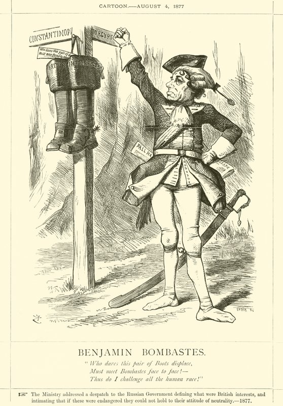 Benjamin Bombastes door after John Tenniel