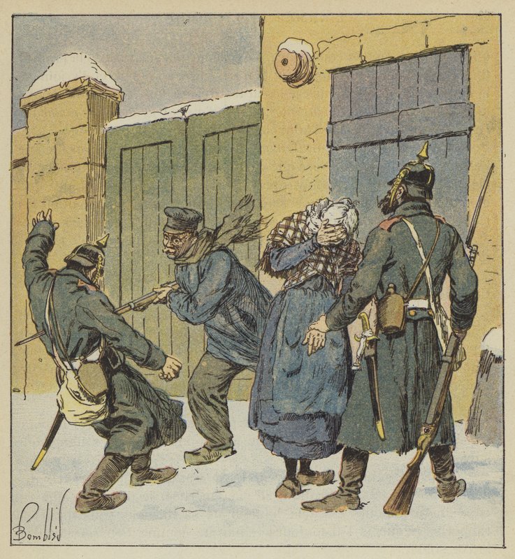 Pruisische wreedheden in Beaugency door after Louis Charles Bombled