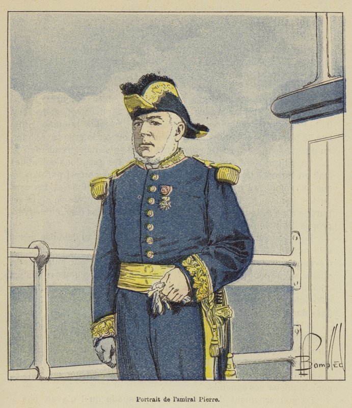 Portret van admiraal Pierre door after Louis Charles Bombled