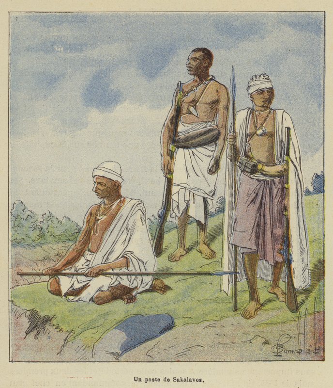 Een post van de Sakalaven door after Louis Charles Bombled