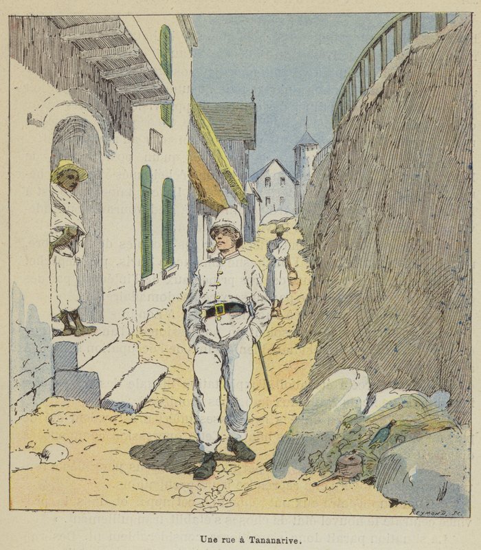 Een straat in Tananarive door after Louis Charles Bombled