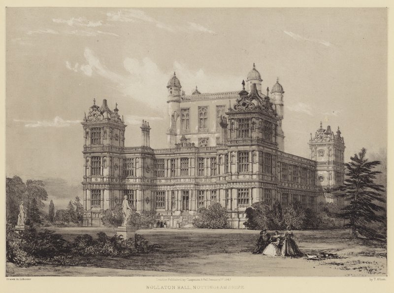 Wollaton Hall, Nottinghamshire door after Thomas Allom